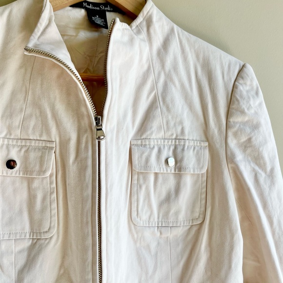 Madison Studio Cream Zipper Jacket - Picture 2 of 3